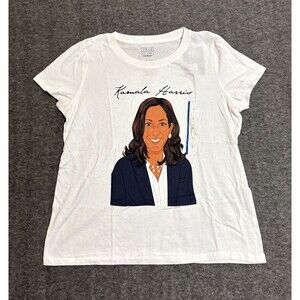 Rebel Girls Youth Girl's Kamala Harris T Shirt White Large